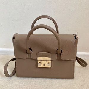 Furla Metropolis Satchel, Taupe